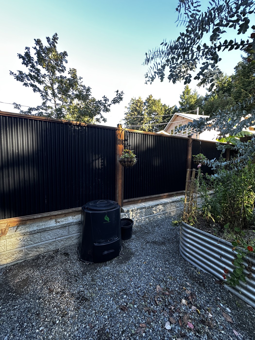 Compost setup in Steve's garden